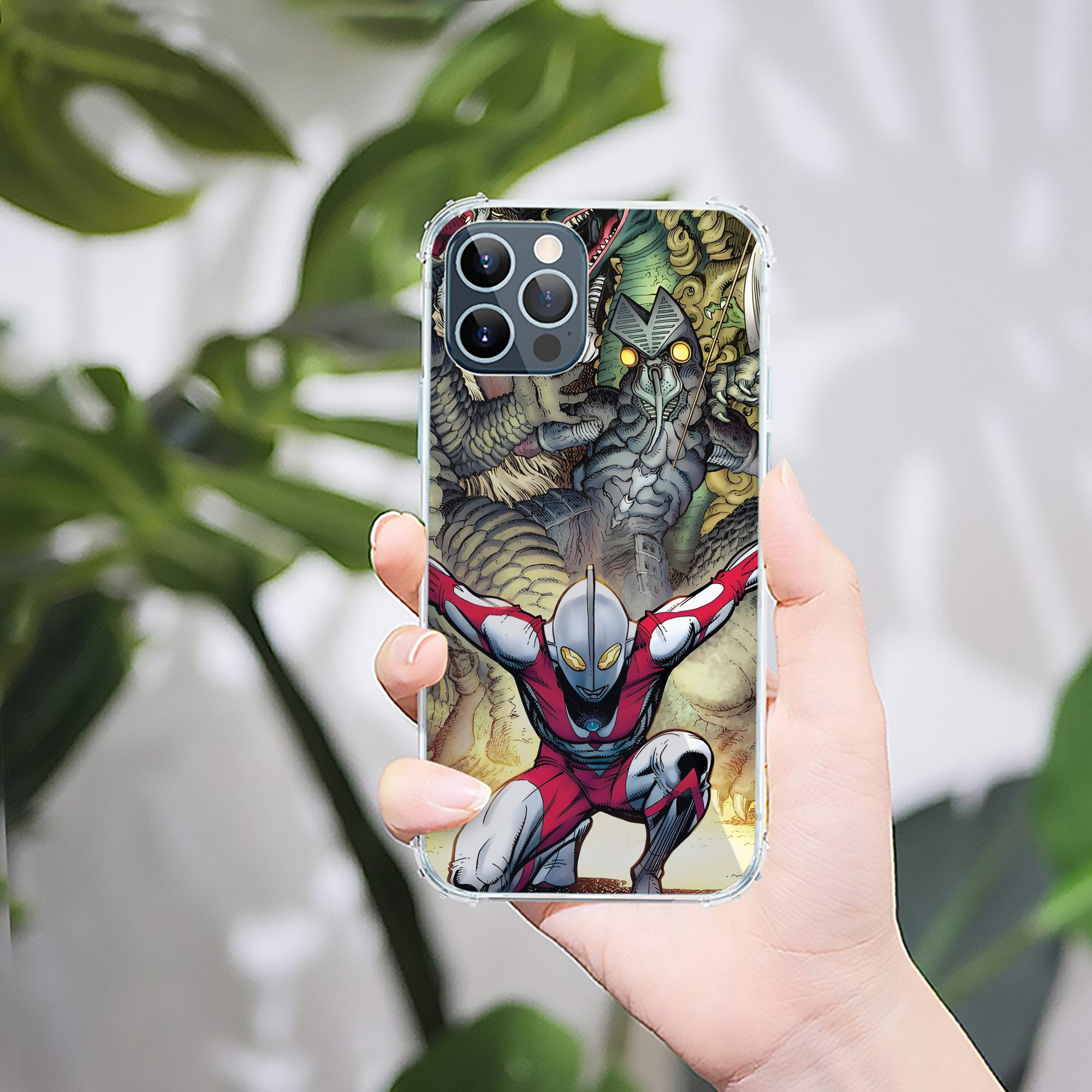 （画像用） ウルトラマン Ultraman 【iPhone 12シリーズ対応】透明スマホケース（クリアソフトケース）